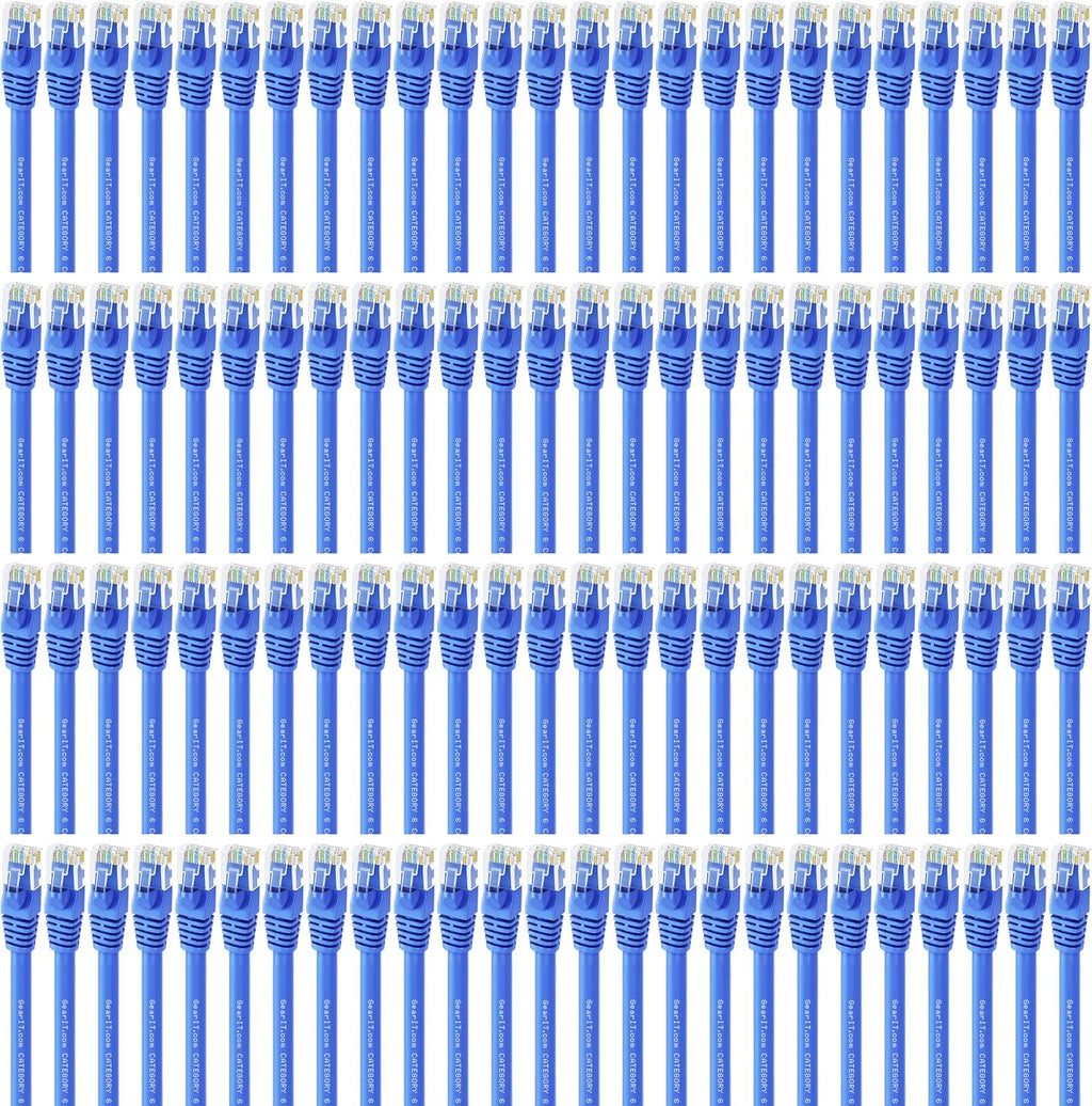 Cat6 Ethernet Cable 1 ft (100-Pack) Blue C985011