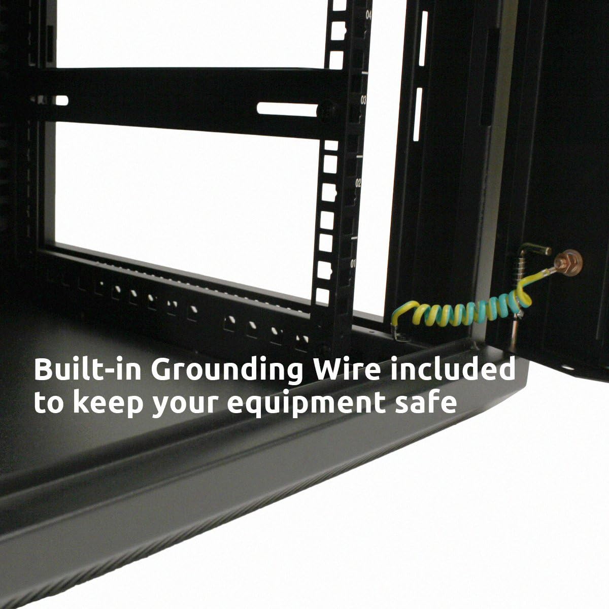 6U Wall-Mount Network Cabinet Enclosure, 600mm Depth, Hinged Back, Swing Gate Server Cabinet, Locks, Reversible Glass Front Door, 2 Fans L9094