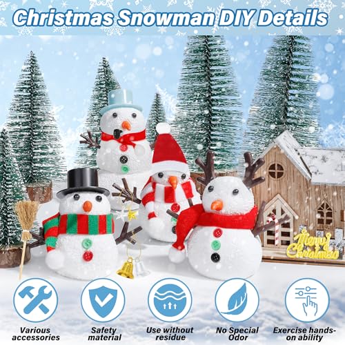 48 Pack Snowman Kit Christmas Crafts DIY Toys Kit E67353