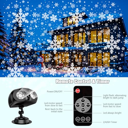 3D Ocean Wave & 72 HD Patterns Holiday Projection Light with Remote J727287