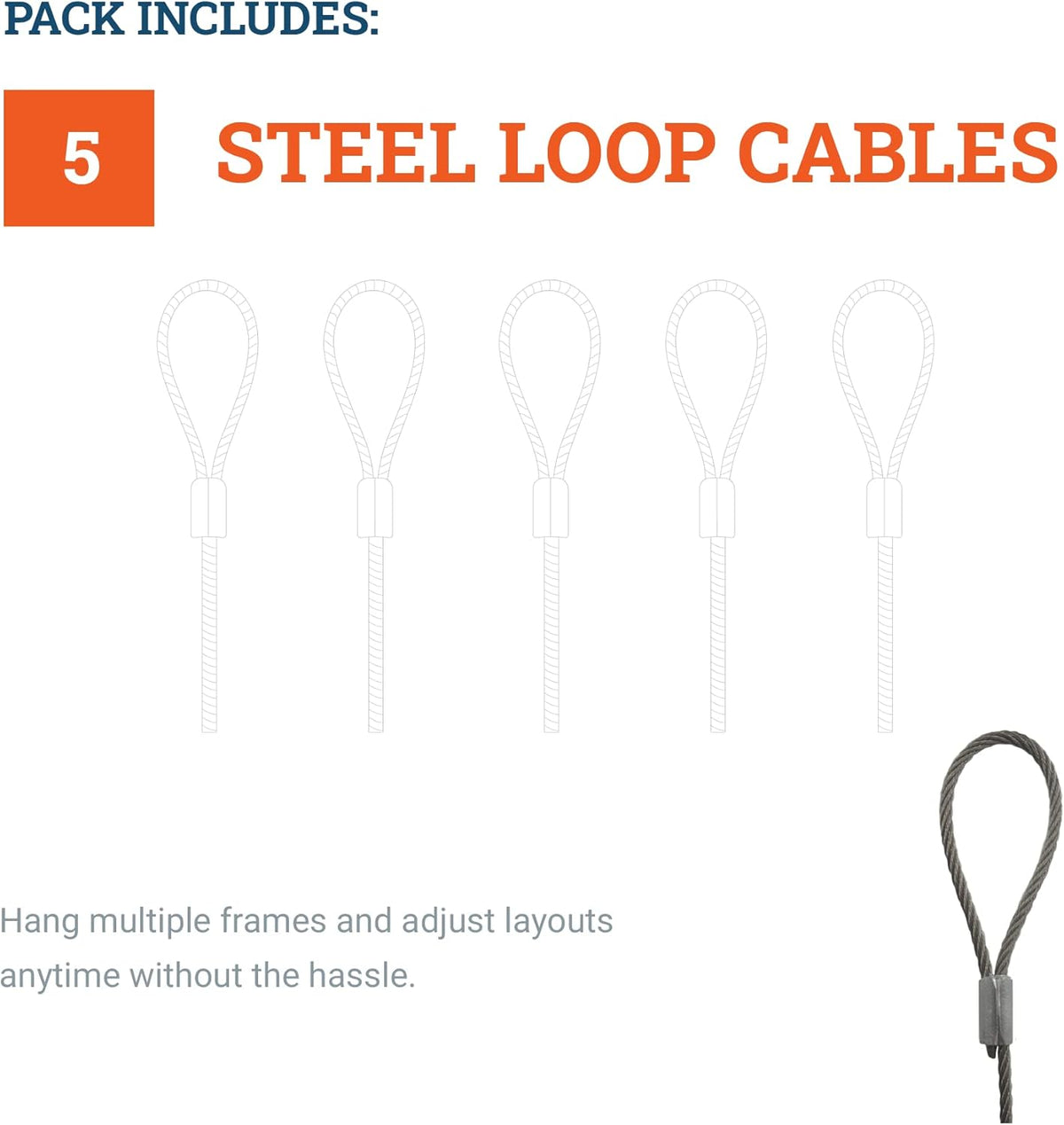72-inch Stainless Steel Braided Hanging Cables 5 Pack F66092