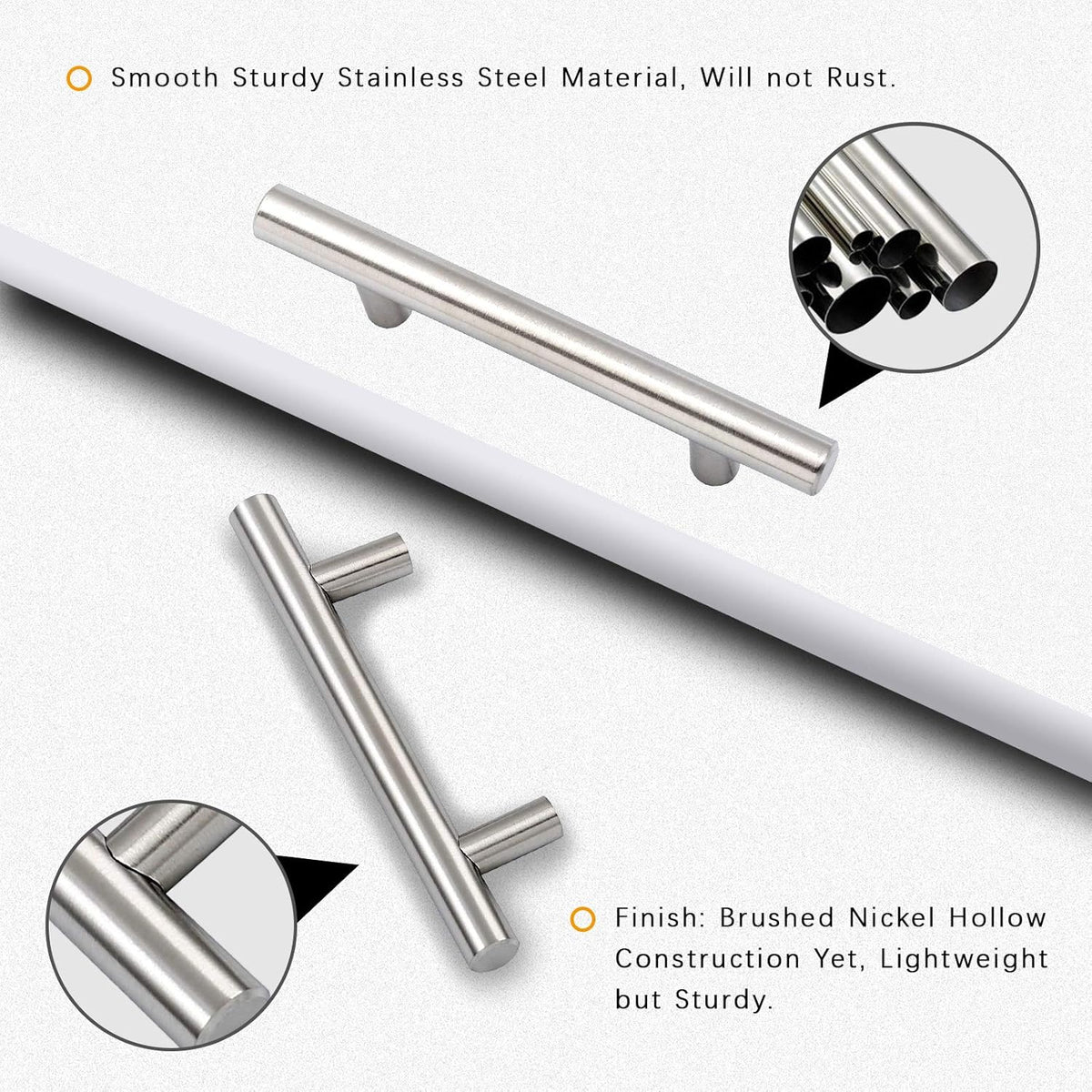 5 inch Brushed Nickel Stainless Steel Cabinet Pulls H334892