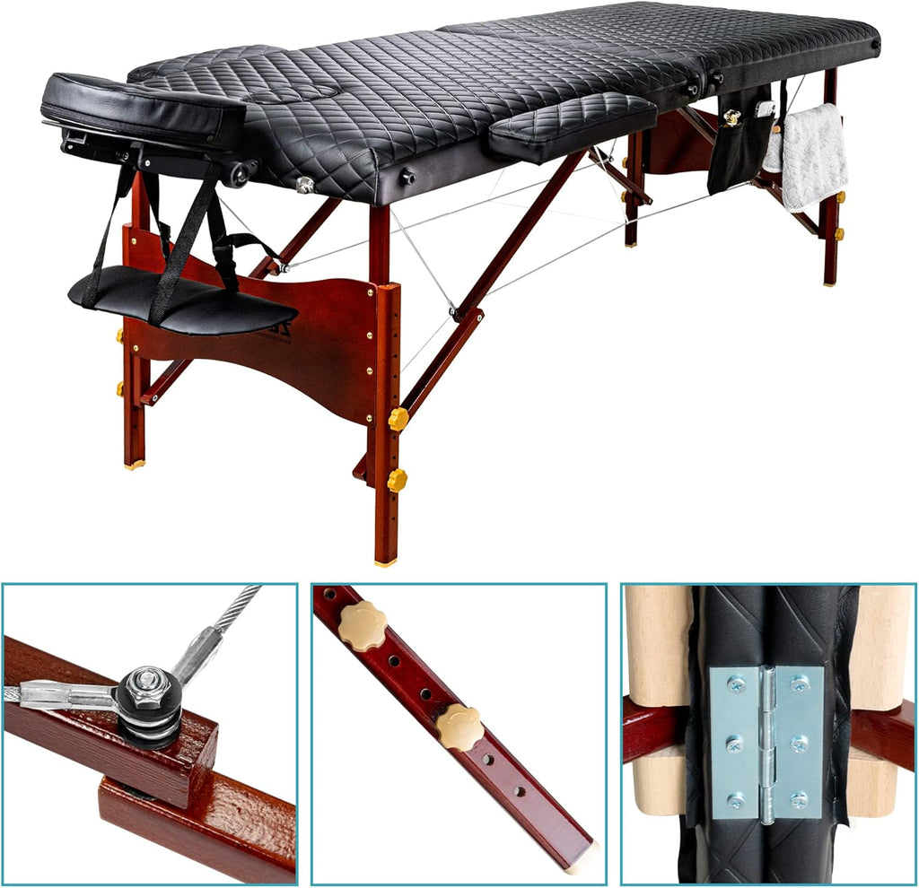 Portable Memory Foam Massage Table with Carrying Case X43007