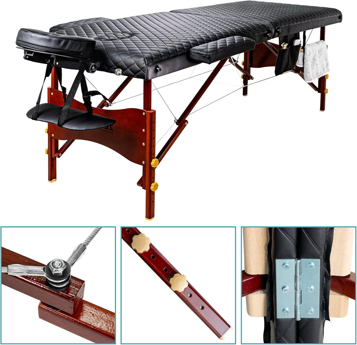 Portable Memory Foam Massage Table with Carrying Case X43007