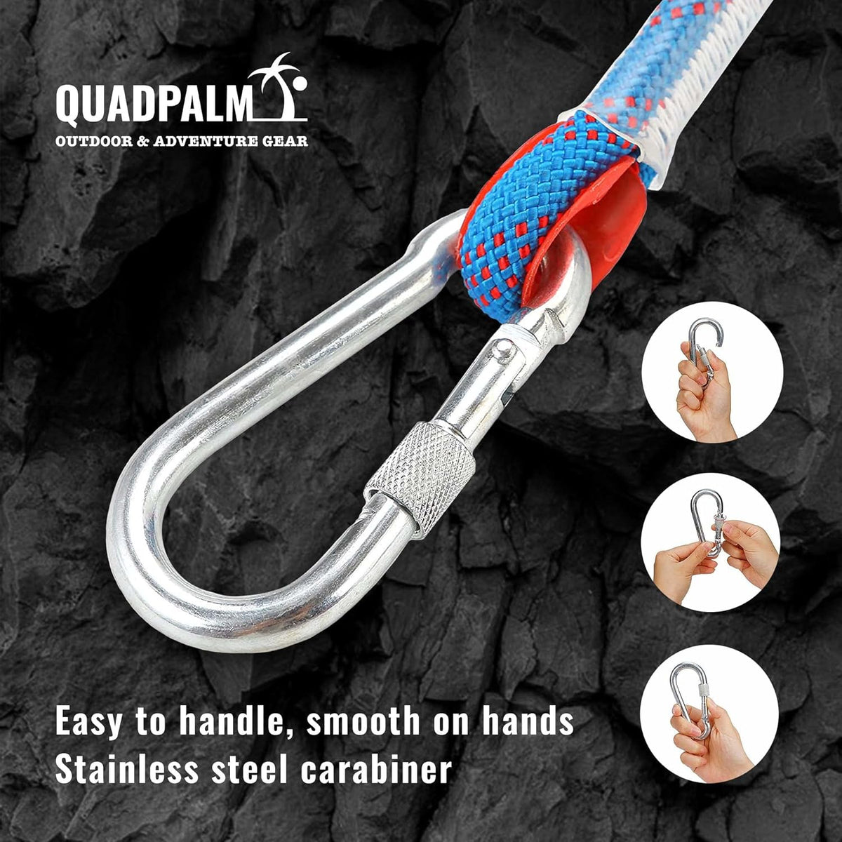 Grappling Hook and Rope 10M Heavy Duty Folding Claws G65153