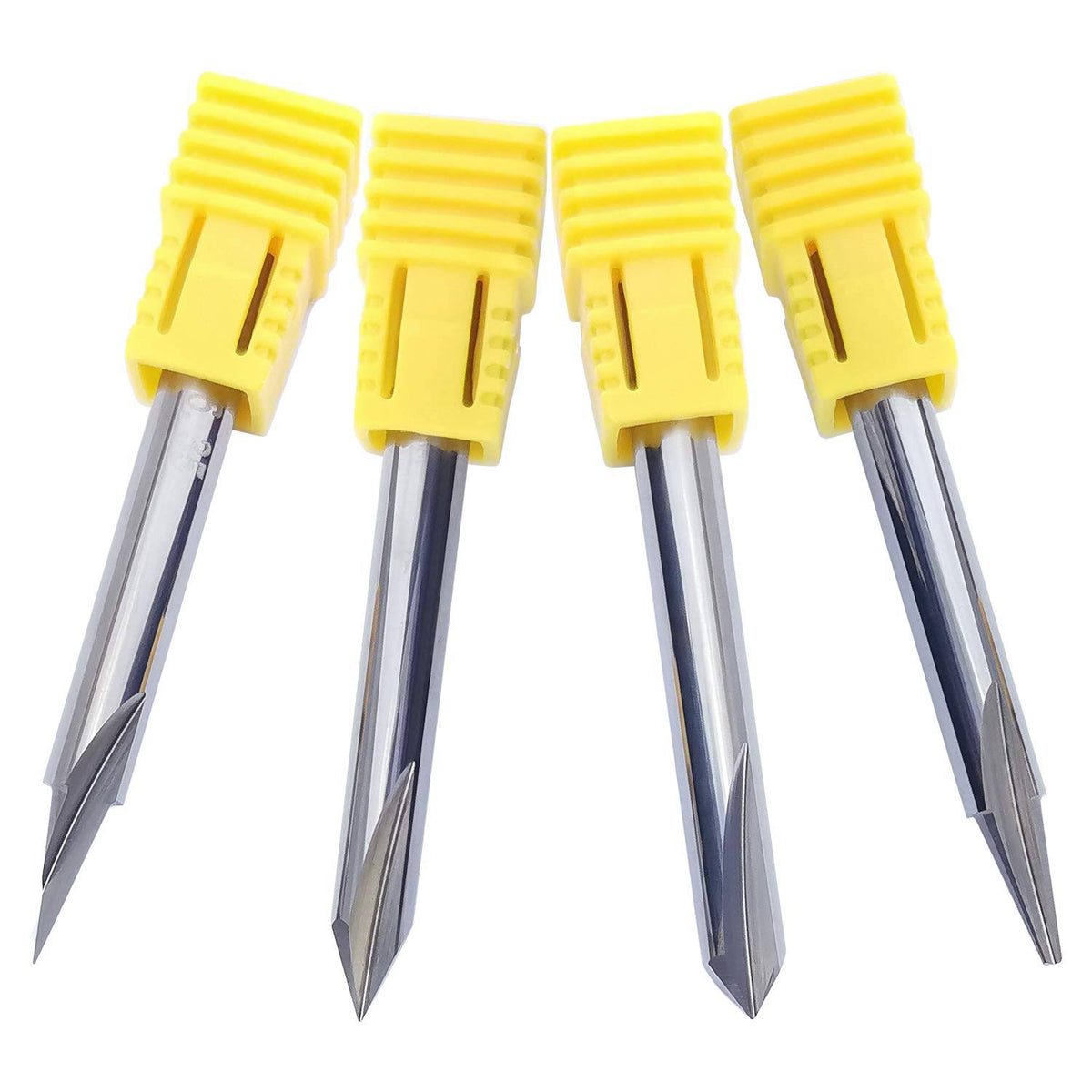 CNC Wood Carving Router Bit Set 1/4 inch Shank 15 20 60 90 Degree V-Bit O944