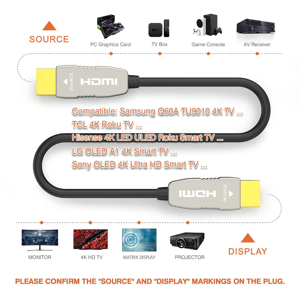 4K60HZ HDR 6 feet HDMI Fiber Cable T47393