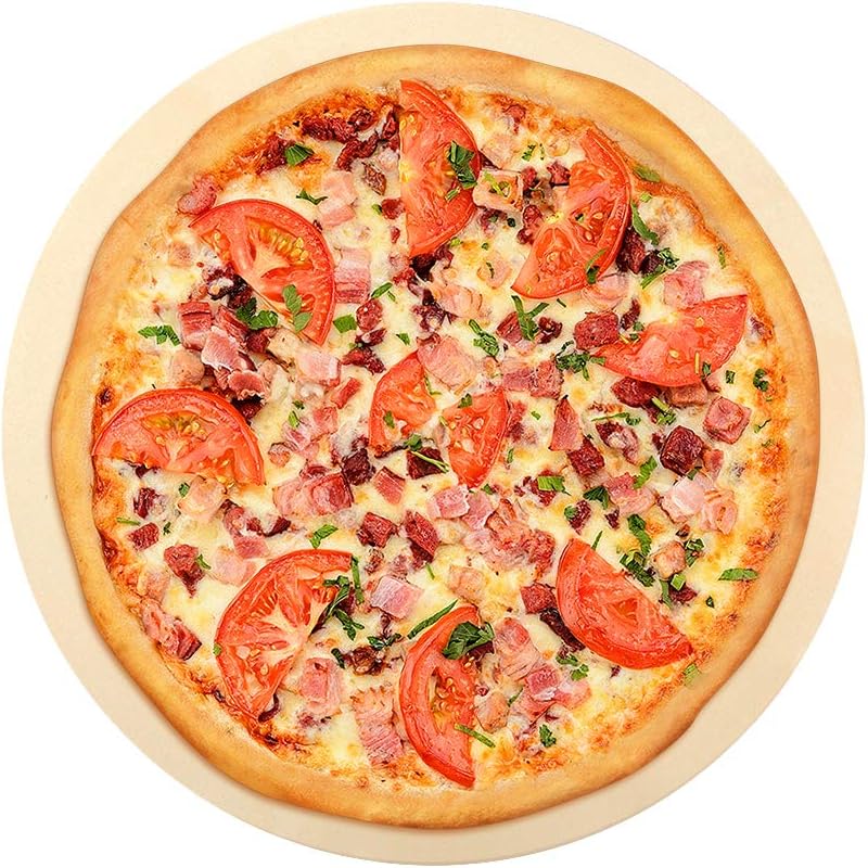15 Round Ceramic Pizza Stone for Grill and Oven G11879