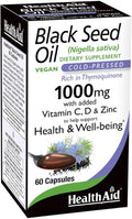 Black Seed Oil Capsules, 1000mg, 60 Count, Cold-Pressed, Vegan L7994