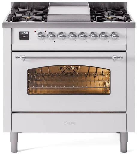 White 36 Dual Fuel Propane Gas Range T25667