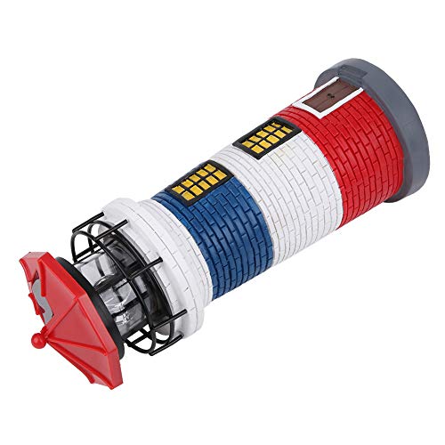 LED Solar Lighthouse Statue Rotating Lawn Decorations I23558