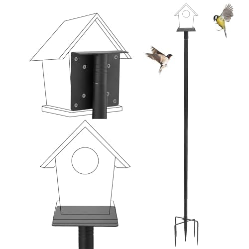 68in Adjustable Heavy-Duty Bird Feeder Pole with 5 Prong Base T518