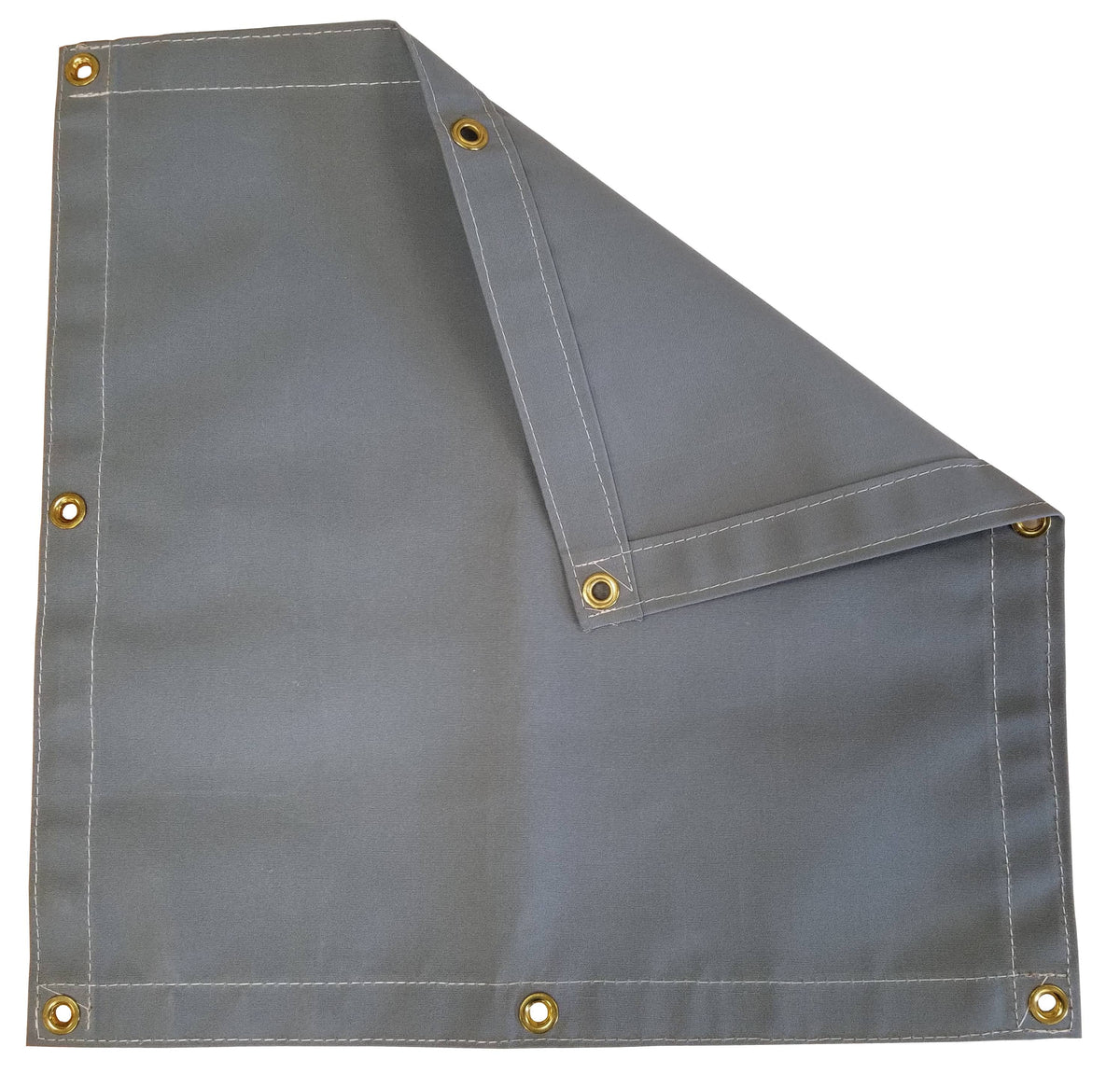 8' x 8' Grey Polyester Canvas Tarp 14.5 oz. M302