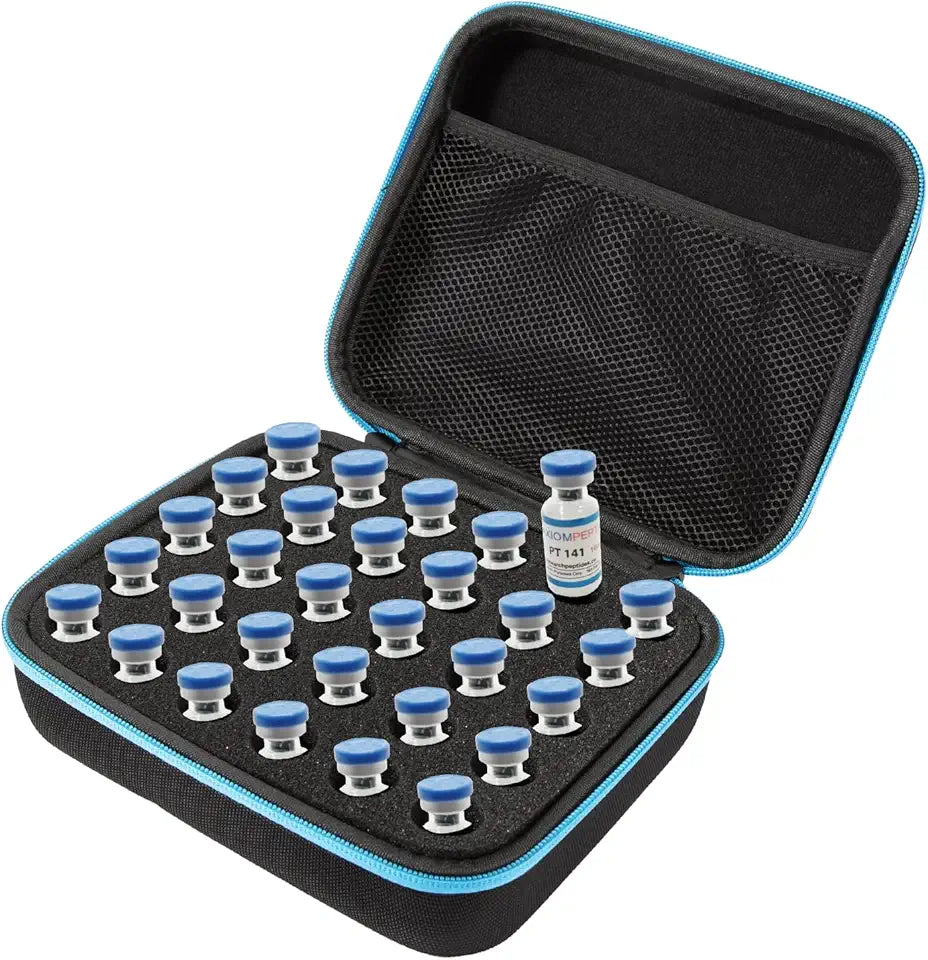 Insulin Vial Holder Storage Case 30-Slot with 2 Zipper H609563