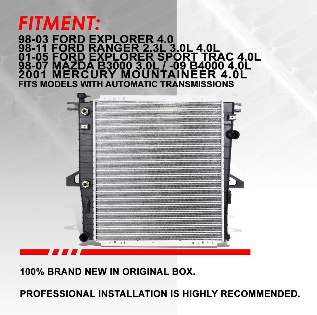 1-Row Cooling Radiator Aluminum Core X1132