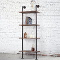 Brown Wood Wall-Mounted Shelves Bookcase Storage Rack R5651