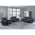 Blue 3-piece Power Reclining Living Room Set Q7368