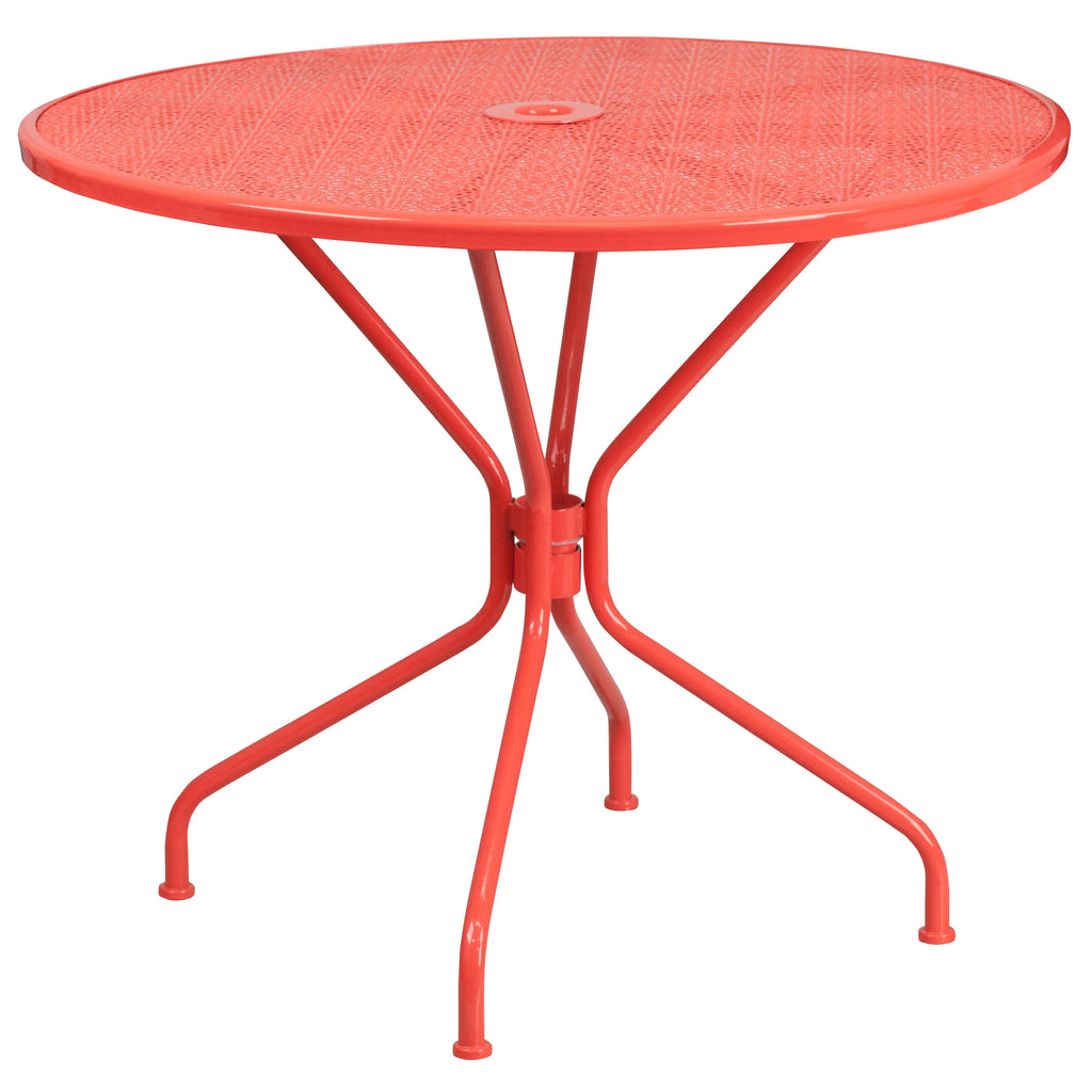Round Patio Table Set with 4 Round Back Chairs L3117