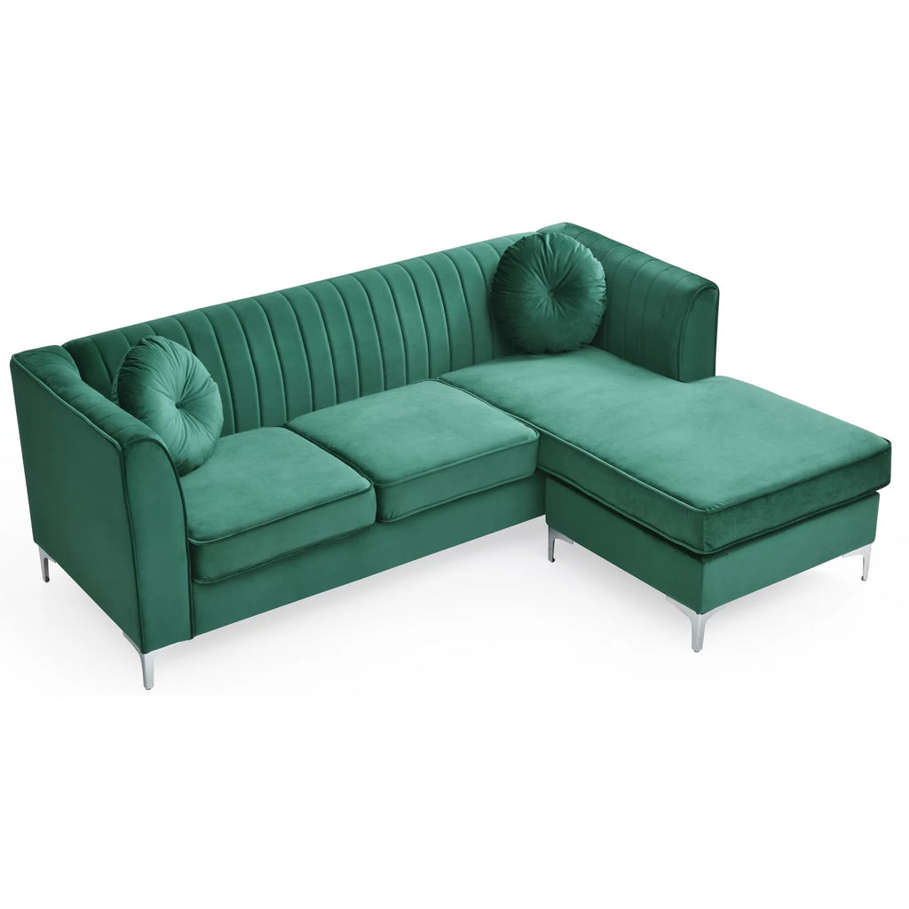 Green Sofa Chaise P4682