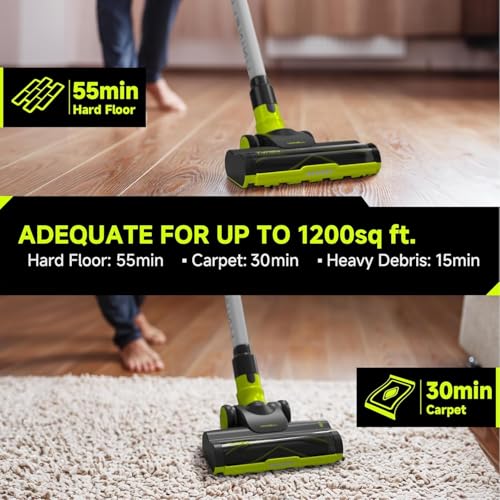 Cordless Vacuum Cleaner, 45Kpa 55 Mins Lightweight Anti-Tangle J547350