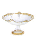 12 in. Scalloped Bowl with Gold L1676