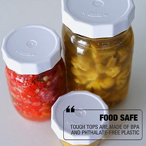 White Plastic Mason Jar Lids Q5520