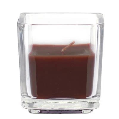 Brown Square Glass Votive Candle S928181