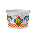 Double-Sided Polyethylene-Coated Paper Food Container with Lid, 8-oz. Capacity O653151