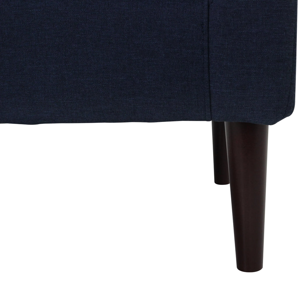 Navy Polyester Fabric Arm Chair P363