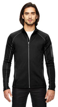 Men's Stretch Fleece Jacket Black Medium O8776