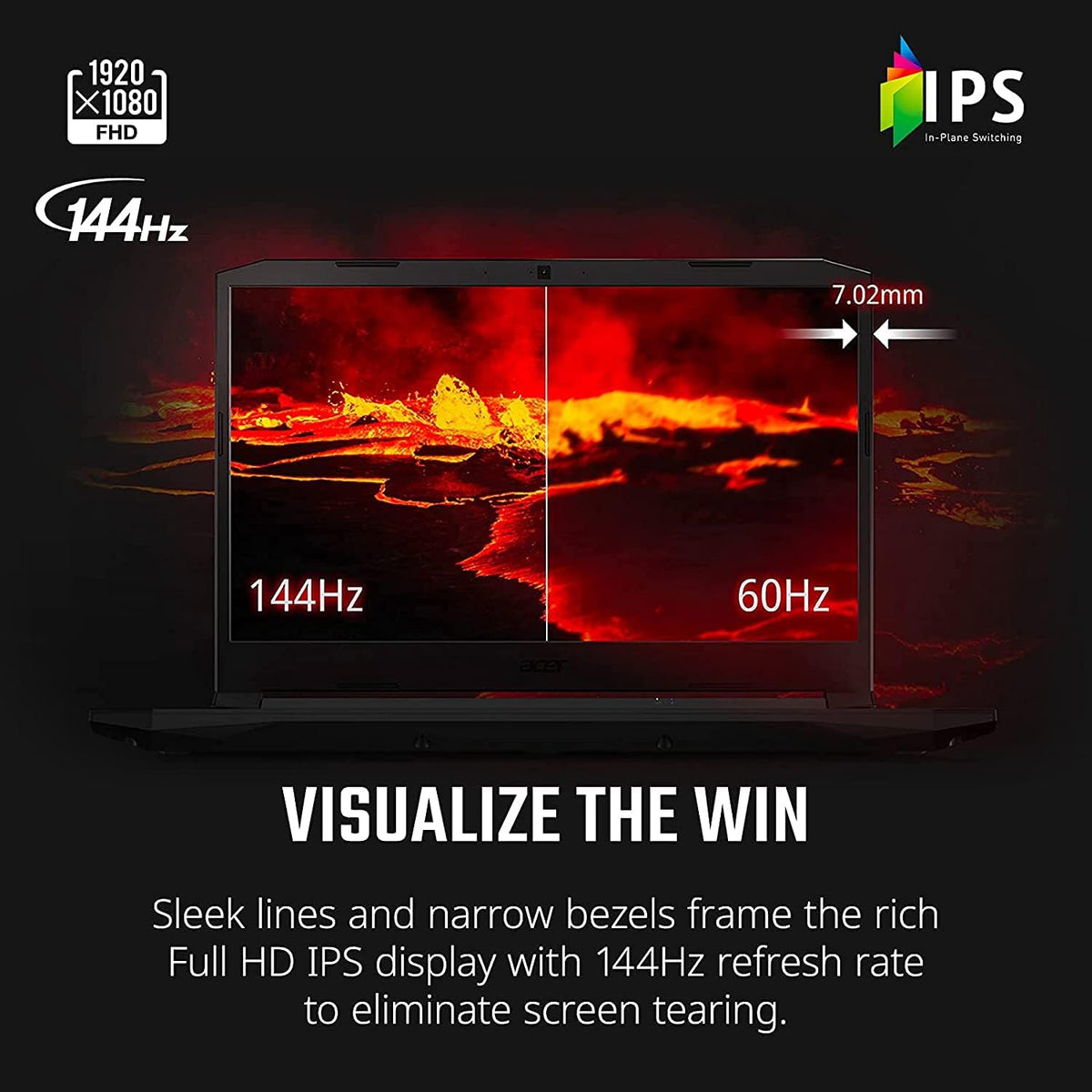 Black 15.6" FHD 144Hz Gaming Laptop with Intel Core i5, GeForce RTX 3050, 16GB RAM 512GB SSD C953