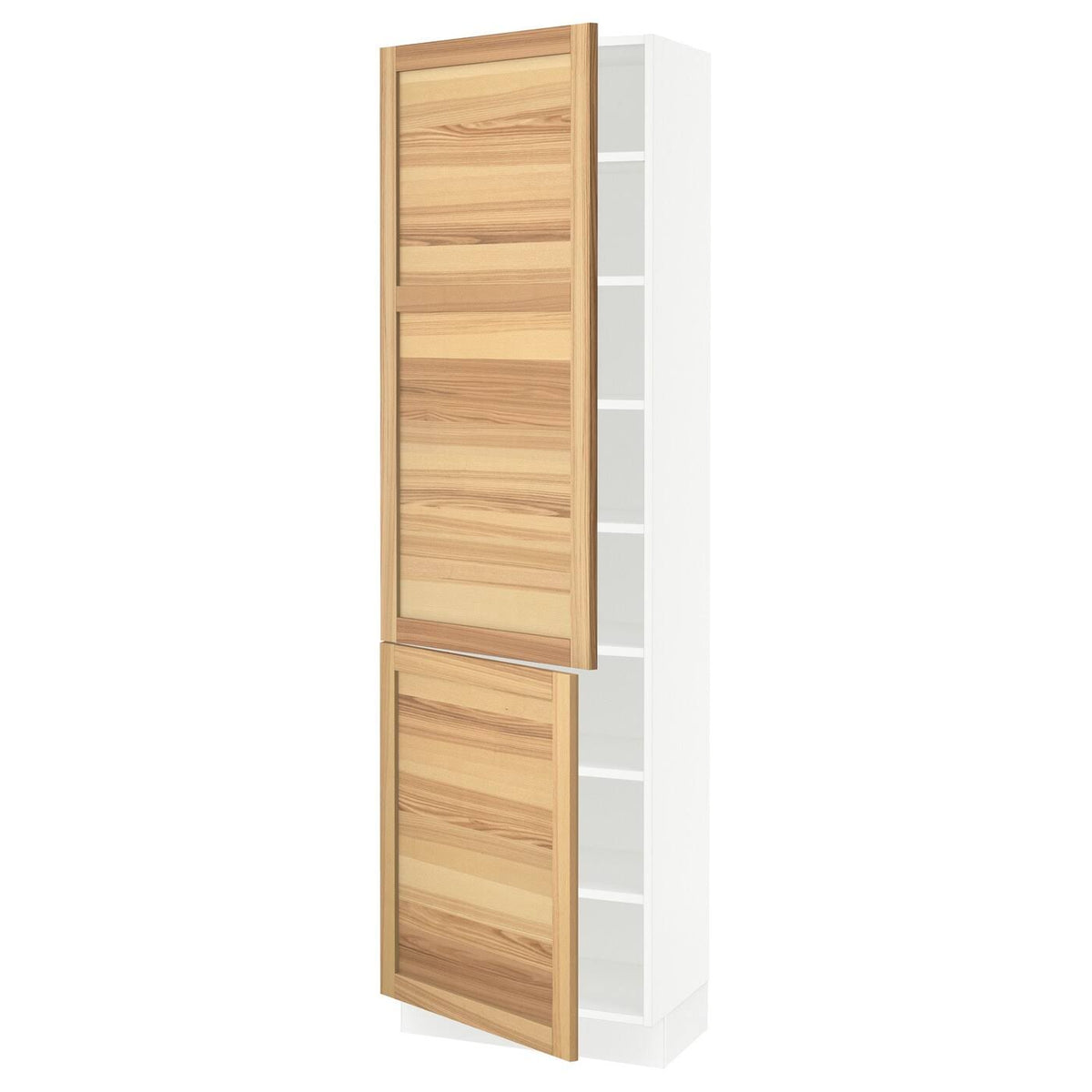 White High Cabinet with Shelves and 2 Doors J321