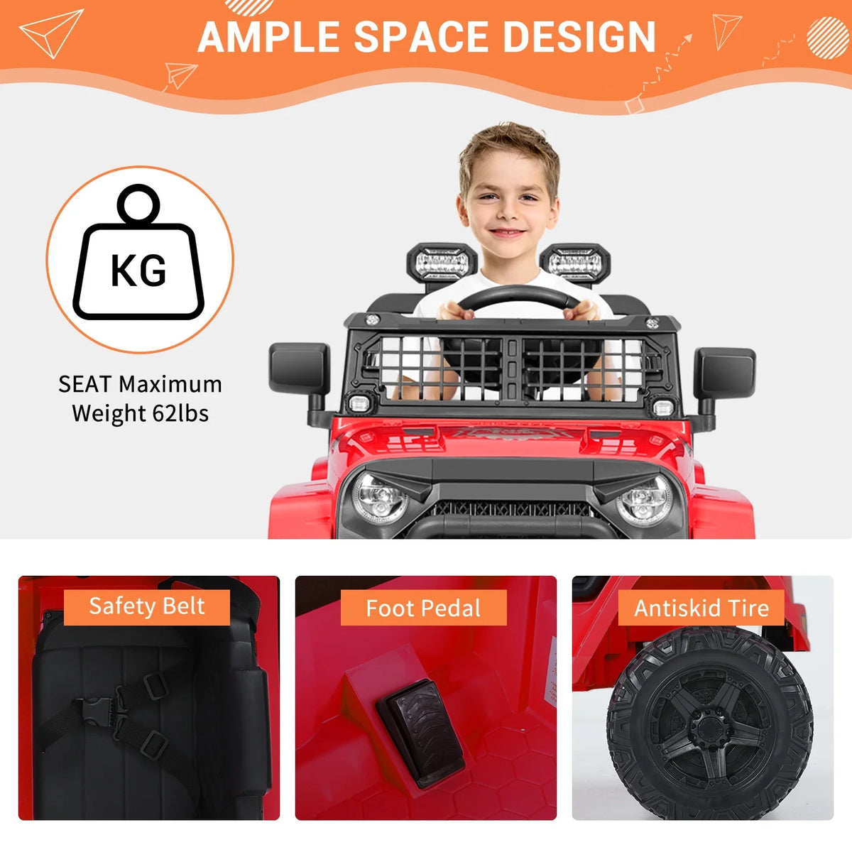 12V Electric Ride on Toy Car with Remote Control B5709