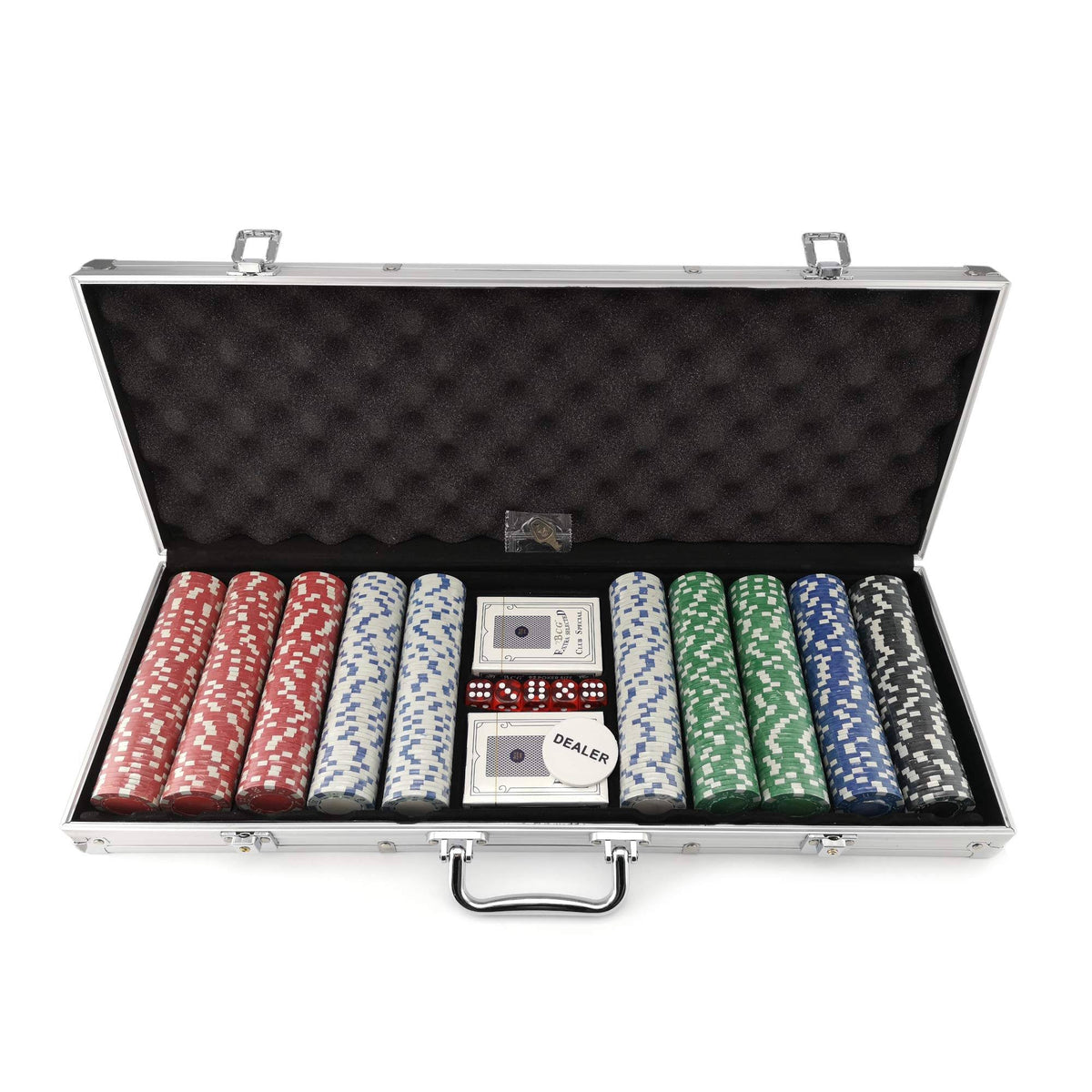500 Piece 11.5 Gram Poker Chip Set with Aluminium Case F476017