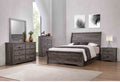 6pc Queen Size Bed Dresser Mirror Chest Nightstand Set Wooden Furniture Gray Q967