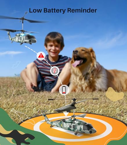 Military RC Helicopter with LED Light K844