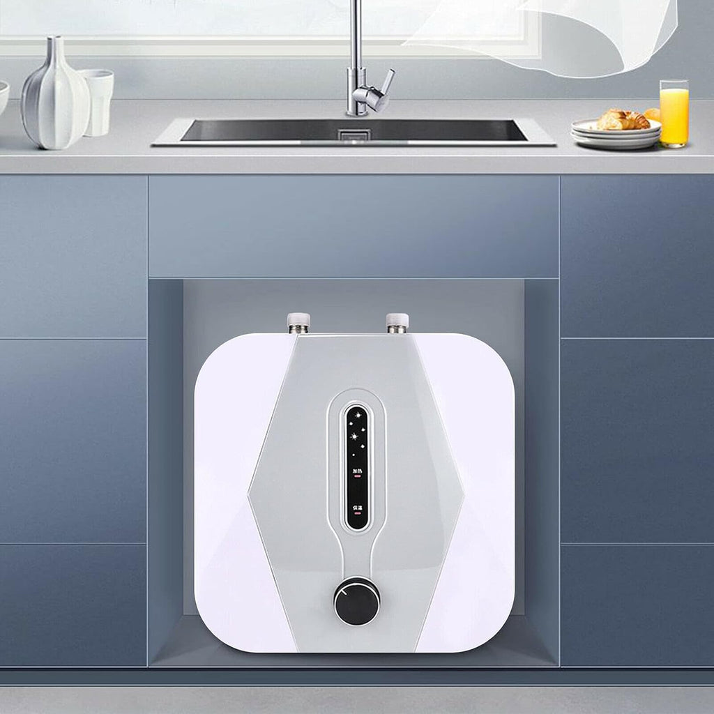 1500W 8L 110V Compact Instant Electric Tank Hot Water Heater IPX4 Mini Tankless Shower 75 ℃ A94627