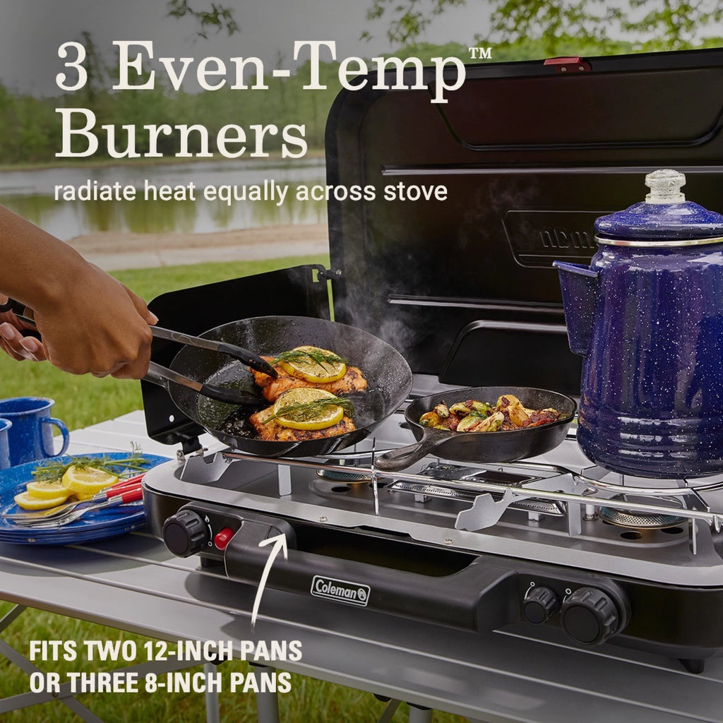 Black 3 Burners Camping Stove U6213
