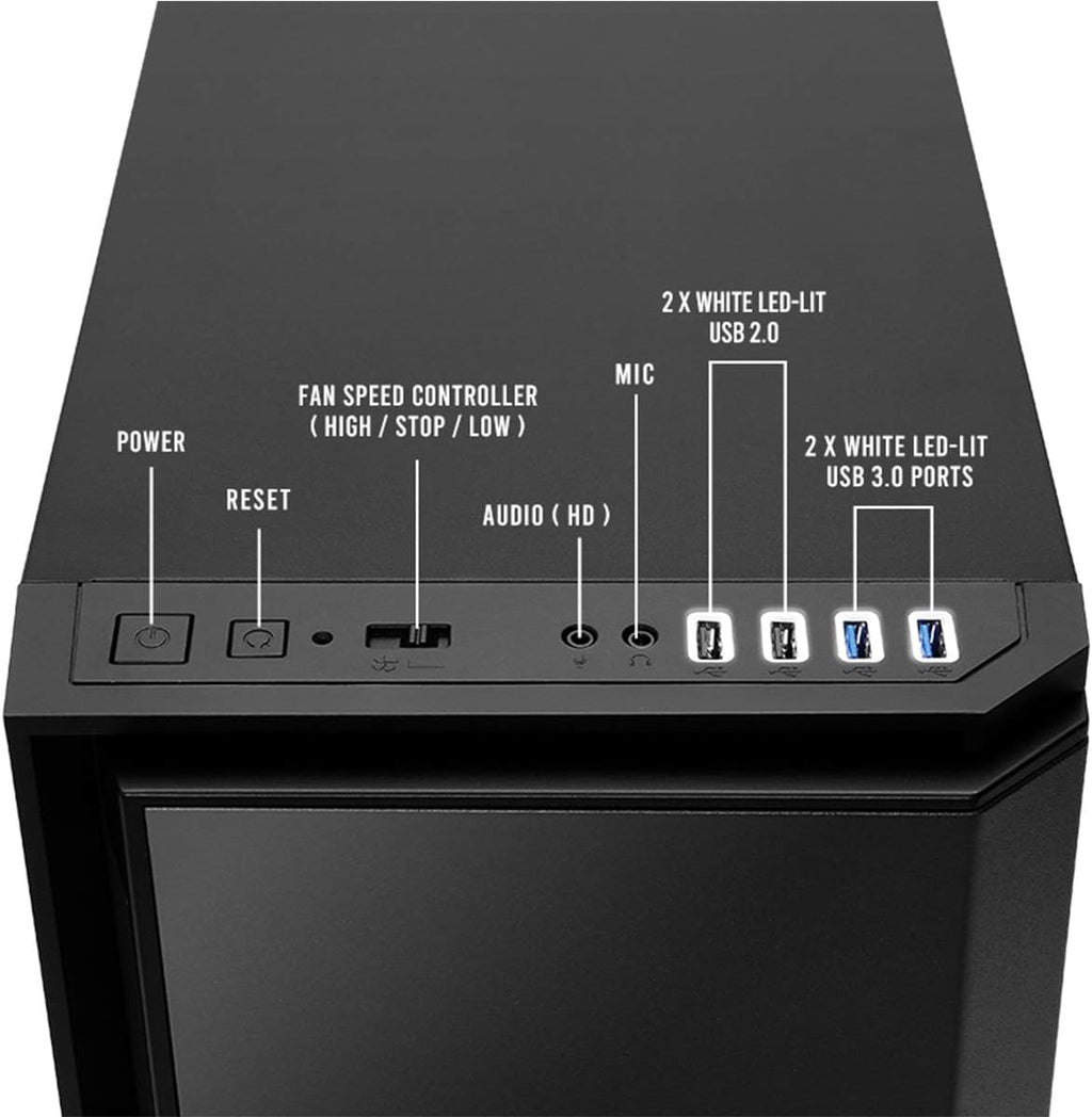 Mid-Tower PC Computer Case with Sound Dampening Panels X238070