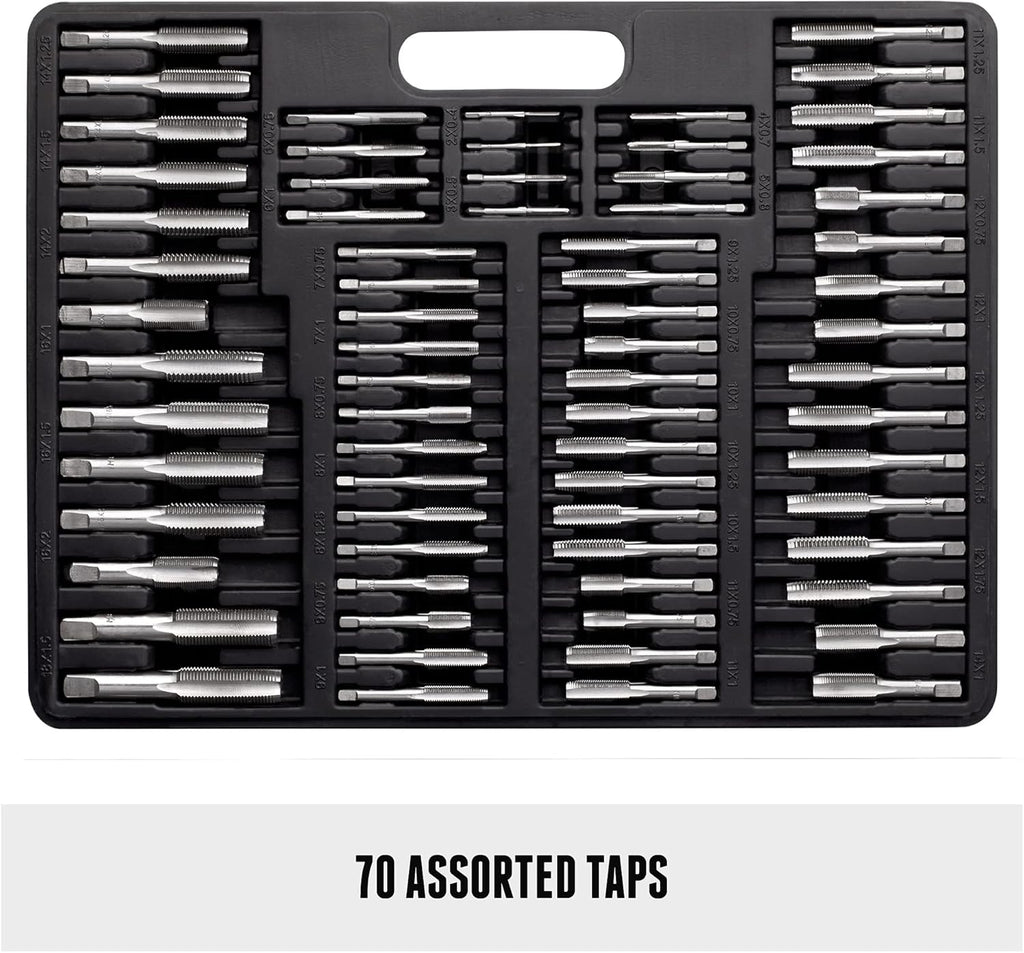 110 Piece Hardened Alloy Steel Metric Tap and Die Set with Storage Case I388