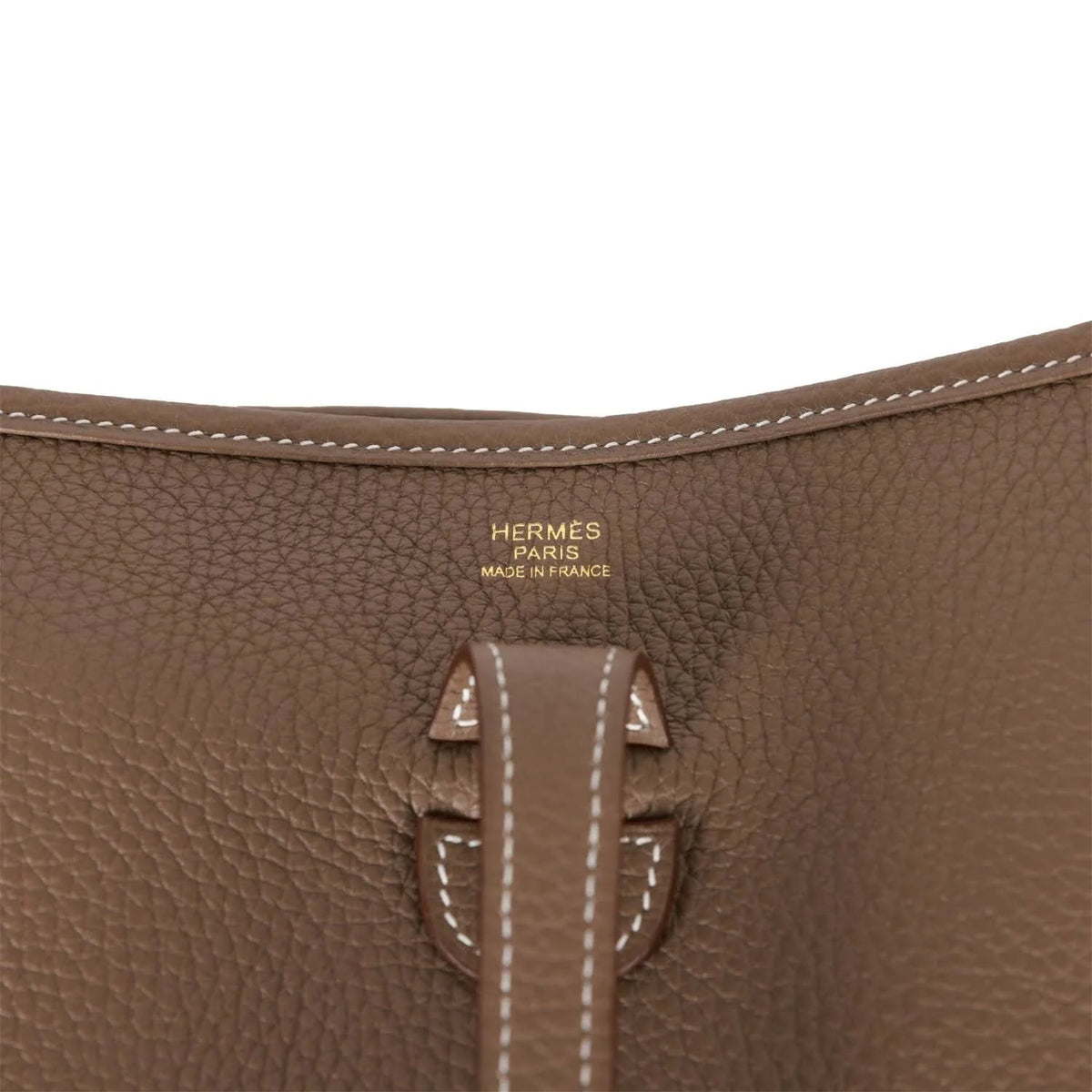 Etoupe Clemence Leather Bag M87699