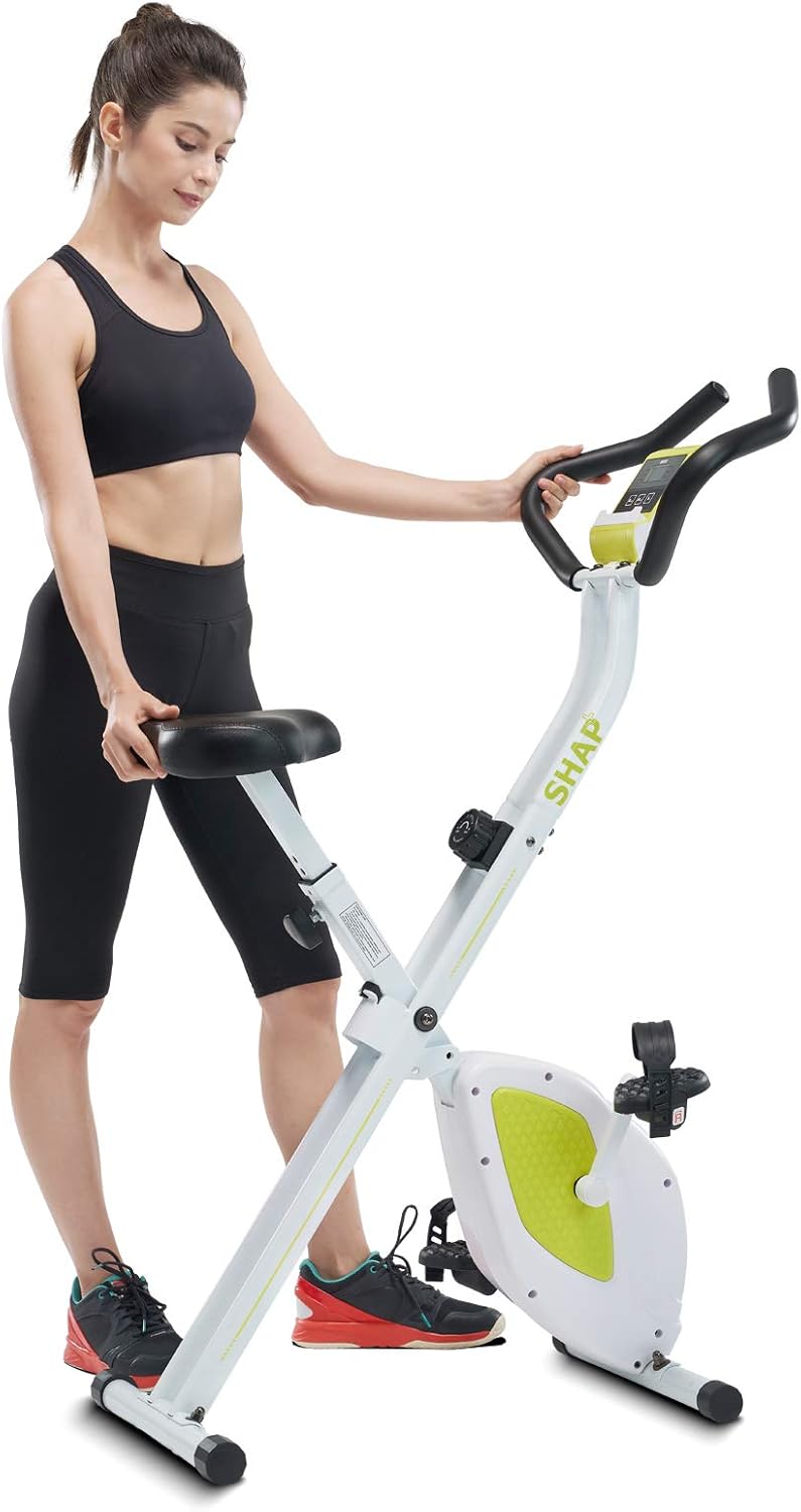 Stationary Folding Exercise Bike with 8-levels Magnetic Resistance Q7314