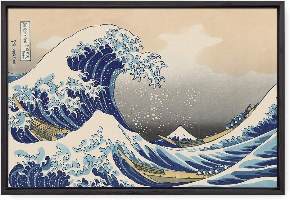 The Great Wave off Kanagawa Giclee print on canvas, 24x16 R51636