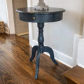 Antique Navy Pedestal End Table L1683