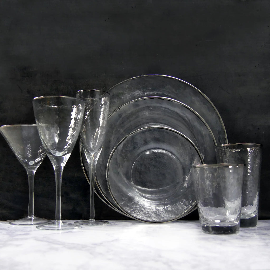 Metallic Rim Double Old Fashioned Set Z25686