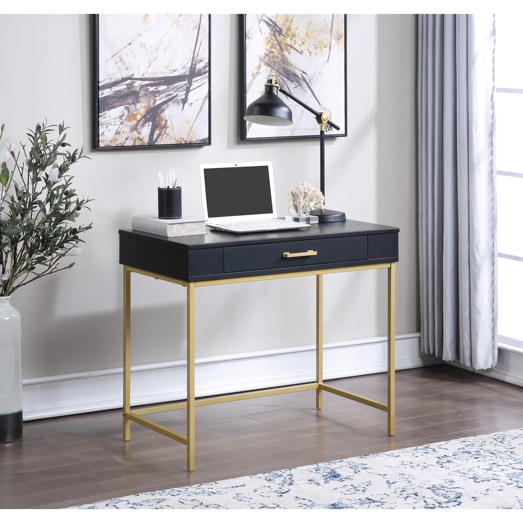 36" Contemporary Wood Writing Desk B1996