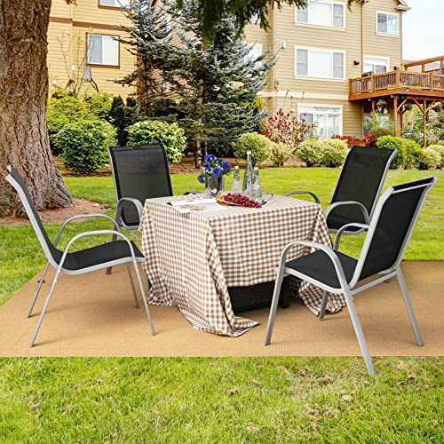 Set of 4 Stackable Metal Patio Chairs C881131