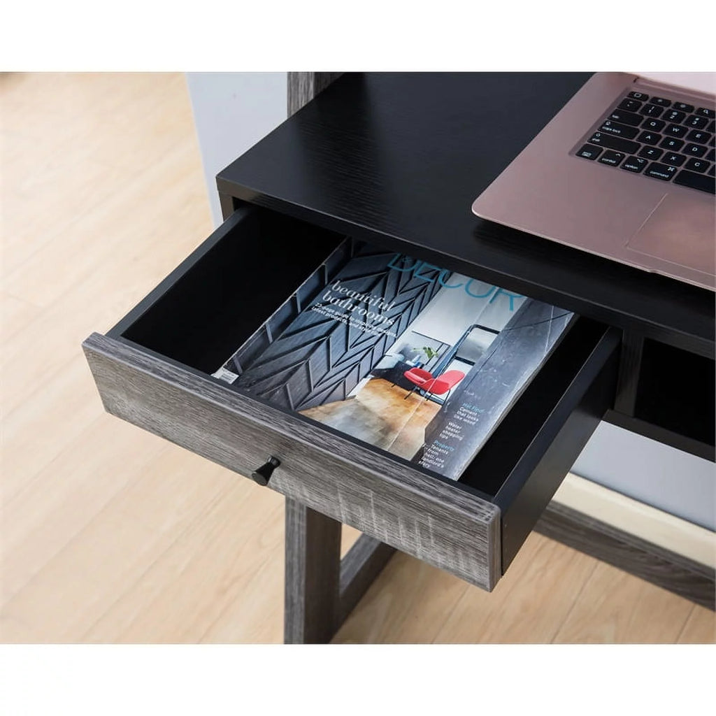 Modern Wood Writing Desk with Shelves G157