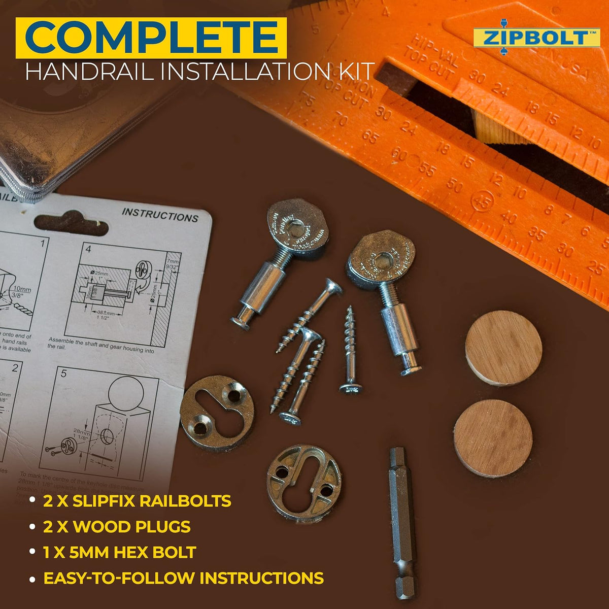 5 Pack Slipfix Railbolt I68439