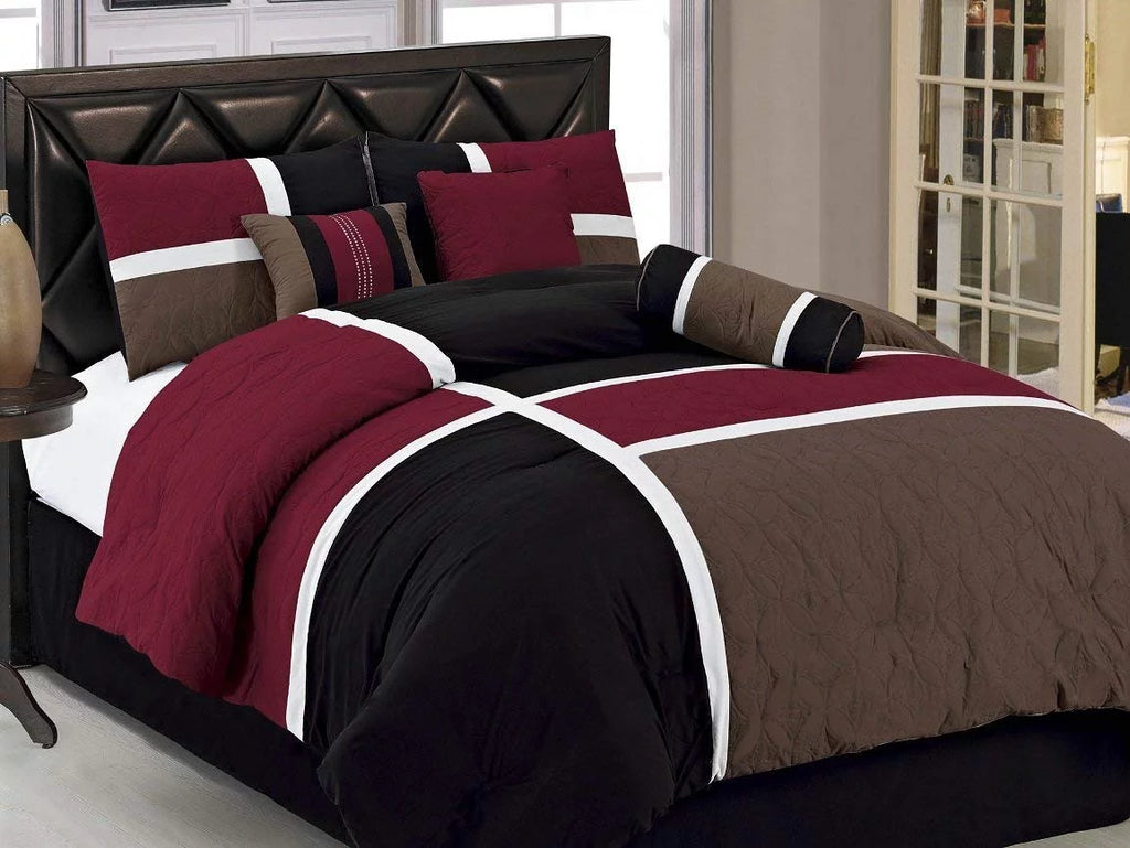 7-Piece Medallion Patchwork Comforter Set Queen U698